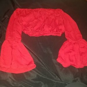 Cropped Bell sleeve shirt